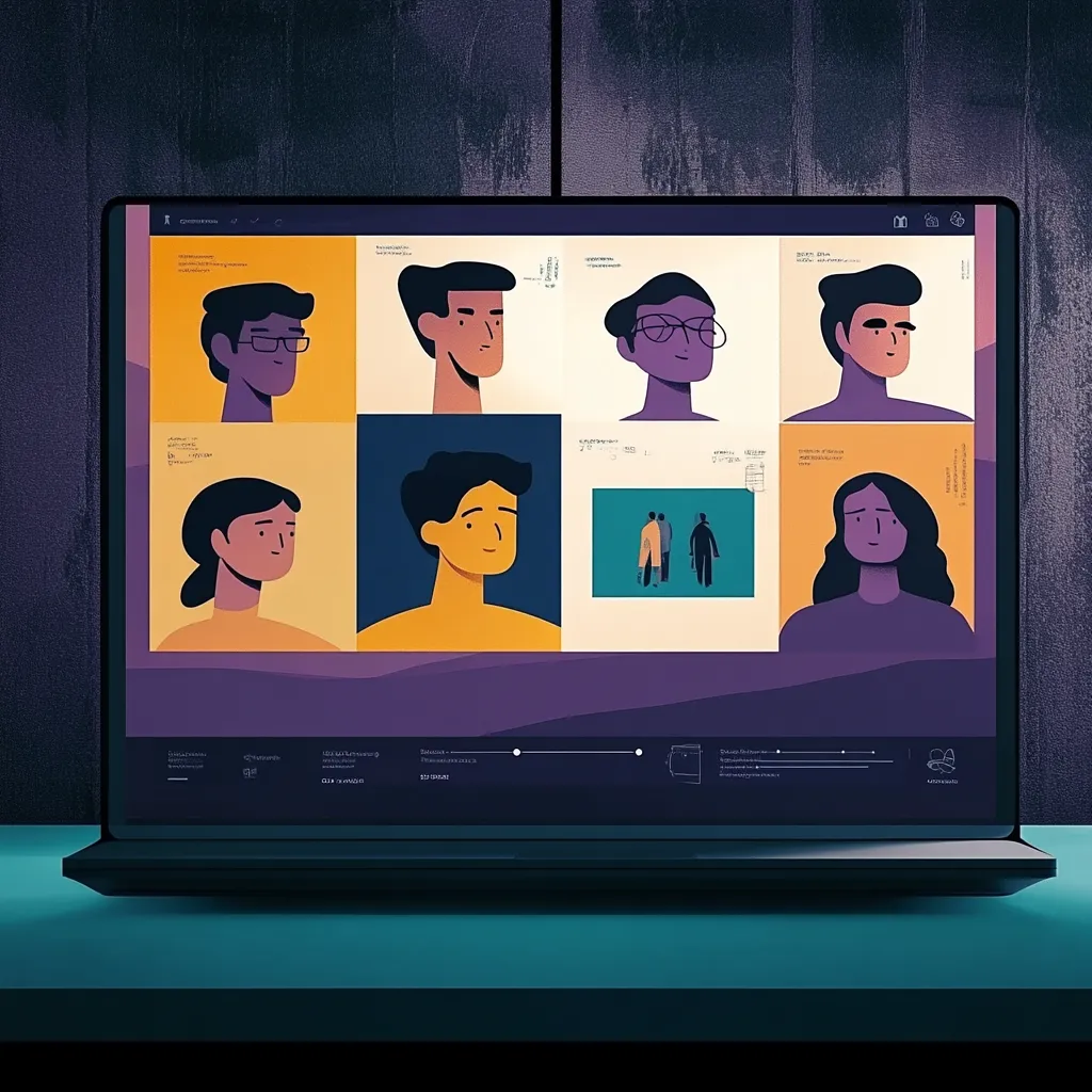 Image of illustrative thumbnails showing different personas.