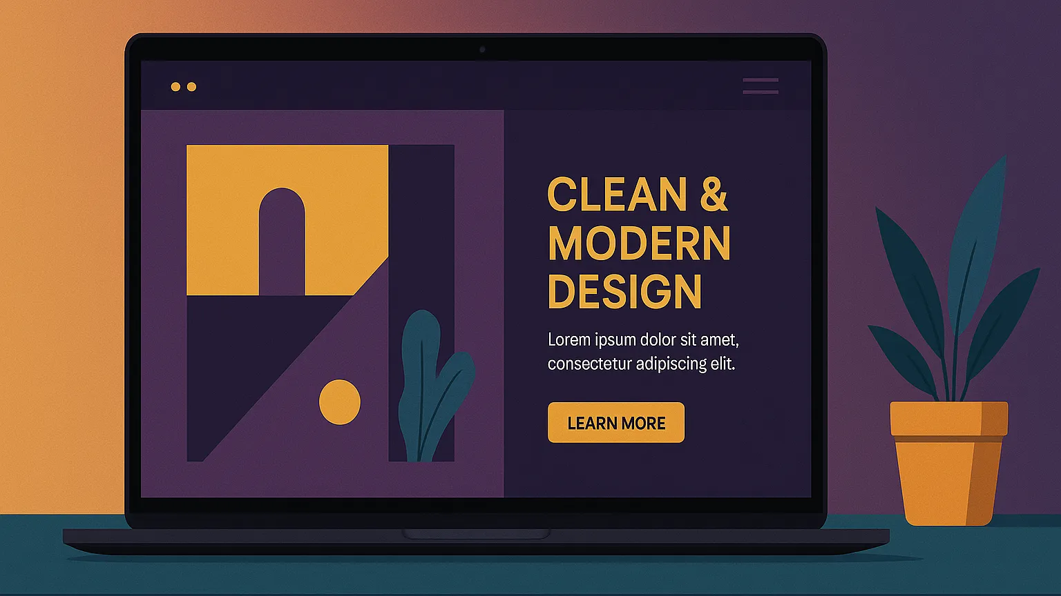 Illustration of a clean website.